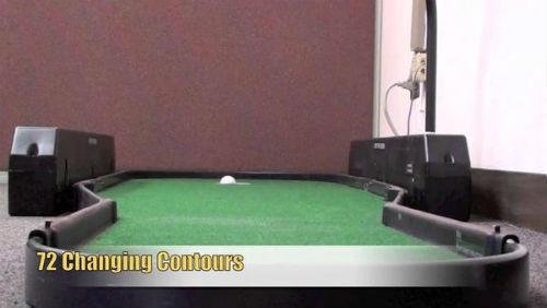 Indoor Putting Green/Ultimate Challenge/Patented 72 Automatic Changing Putting Contours/Realistic Green Feel/Four 18-Hole Courses on Two Skill Levels. Patented Technology