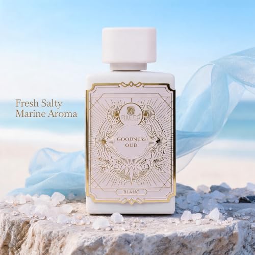 Image of A CENTER RIS Gs Oud White Perfume For Men Eau de Parfum 3.4 Fl Oz | Oriental Floral Gourmand | Clean Sea Salt Turkish Rose Cologne | Daily Use Spray Gift