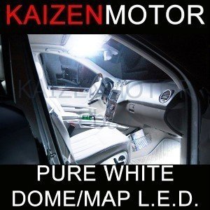 1x NEW Car Interior White Color (18 LED Panel) with 3 Universal Fit Adapter