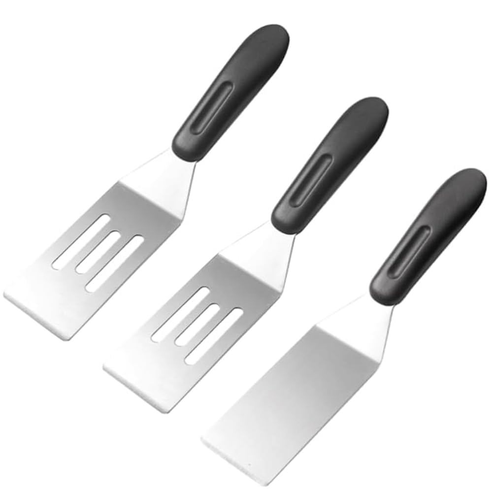CTRLZS For Cooking, Baking& Serving Mini Spatula Set-Stainless Steel-Non-Slip Handle, 3-Pack