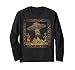 Vintage UFO Alien Sci Fi Ancient Egypt Art Retro 90s Graphic Long Sleeve T-Shirt