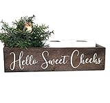 Hello Sweet Cheeks Toilet Holder Box - Funny Toilet Paper Holder - Toilet Paper Holder - Toilet Paper Box - Back of Toilet - Bathroom Box Sign