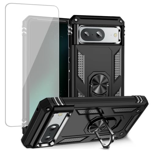 Coque Pixel 8A antichoc militaire avec anneau magnétique pour support voiture
