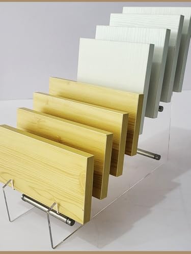 Présentoir de carrelage de bureau en acrylique pour échantillon et porte d'armoire