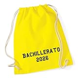 huuraa Borsa Bachillerato 2026 Borsa regalo gialla 12 litri cotone Bachillerato 2026 souvenir