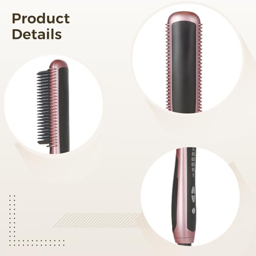 Plancha para el cabello, color rosa, uso dual para rizos y alisado, tecnología turmalina y cerámica miniatura 5