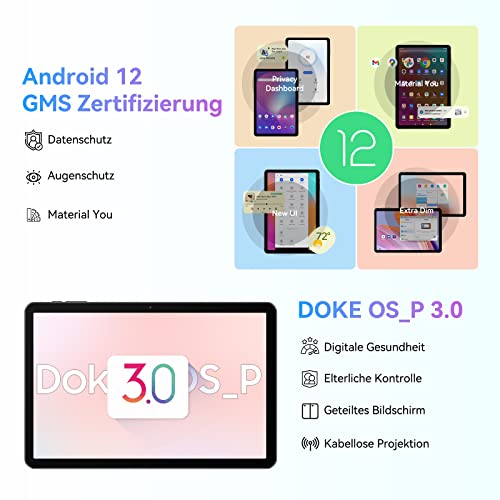 Blackview Tab 8 WiFi Tablet 10 Zoll, Android 12, 7GB RAM+128GB ROM, 5G/2.4G WiFi 6, 6580mAh Akku PC, 13MP+8MP Kamera, HD+ IPS, GMS-Zertifiziert, BT5.0, Dual-Lautsprecher, Type-C, OTG – Bild 7