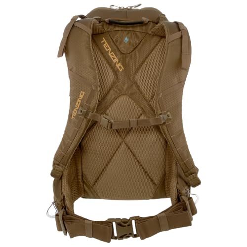Image of TENZING 2100 Whitetail Day Pack, Buckskin Tan Hydration Bladder Compatible Durable Camo Backpack with 4 Compartments & 15 Organizational Pockets for Hunting Gear and Equipment