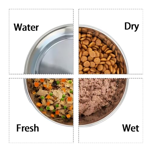 Image of Pets Empire Pet Feeder for Dogs & Cats | Dog Bowl Stand for Large Dogs | Stainless Steel Food and Water Bowls with Iron Stand | Dog Bowls Large Size (900ml X 2 Bowl)