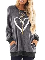 ♥Attention: The cute heart print tops run small,so please go one or two sizes up.The tops Size Chart is attached in the last picture.If you get any question,feel free to contact us any time!!! ♥Casual tunic tops is super comfortable and stretchy. The...