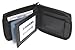 Mens Black Leather Wallet Lamb Zippered Bifold 782