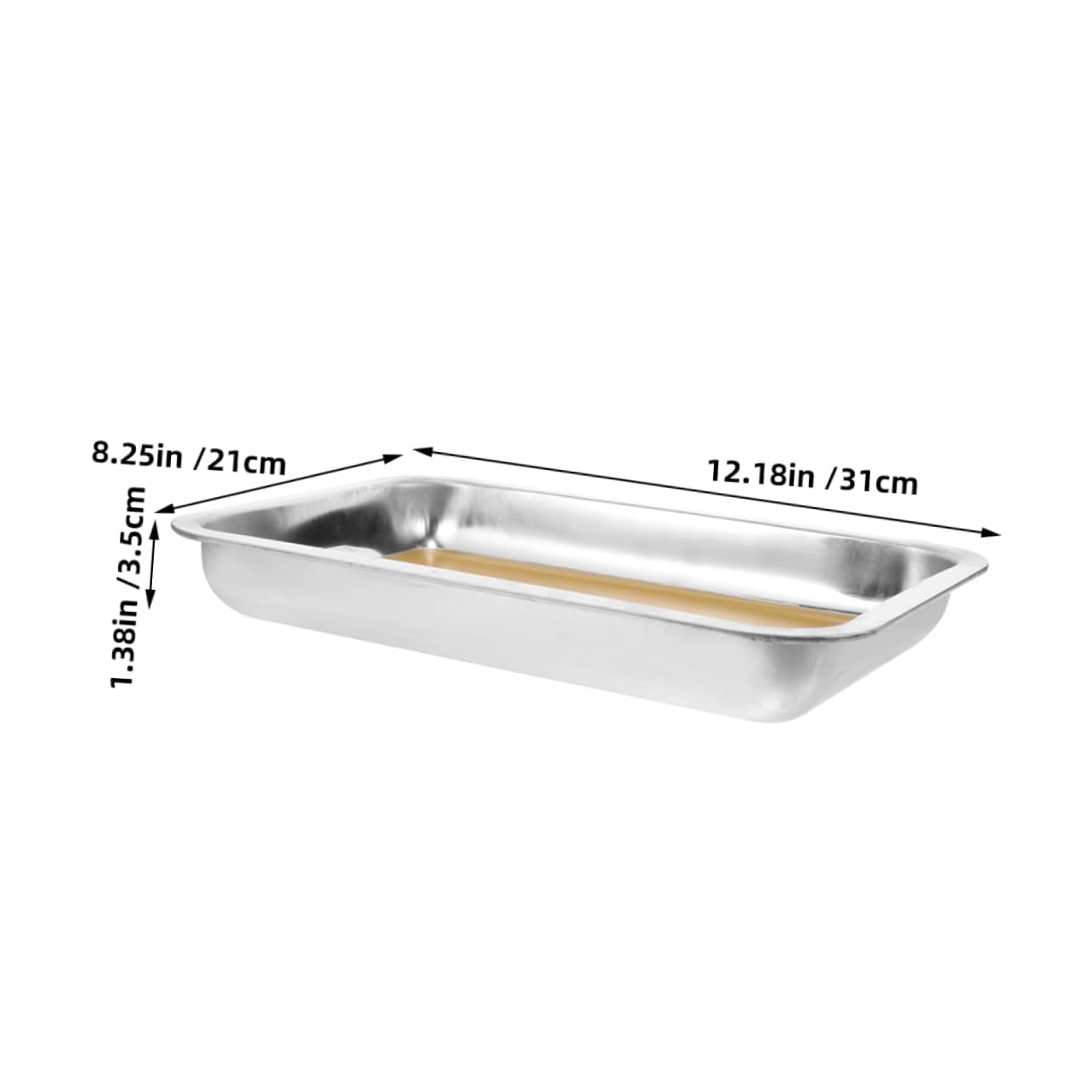 GLEAVI Plateaux de Dissection Facile à Nettoyer en Acier Inoxydable Lot de 2 Surface Antidérapante 31x21cm pour Laboratoires de Recherche et Formation