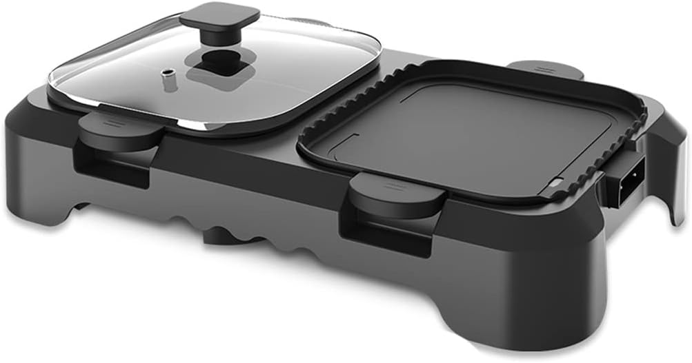 Olla Eléctrica YYDS con Tapa de Vidrio, Control de Temperatura, 2200W, Negro