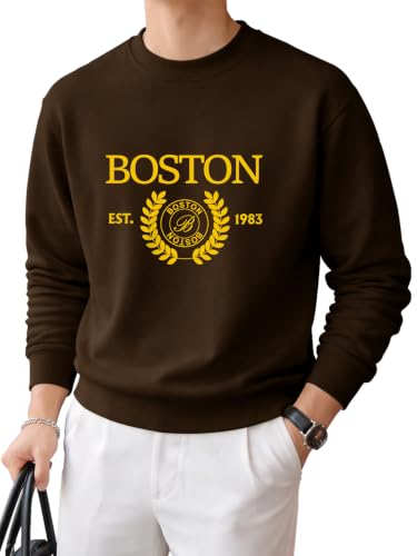 Image of Noble Monk Men's Round Neck Sweatshirt | Casual Long Sleeve Pullover | Regular Fit Winter Wear Top | Stylish Daily Outerwear