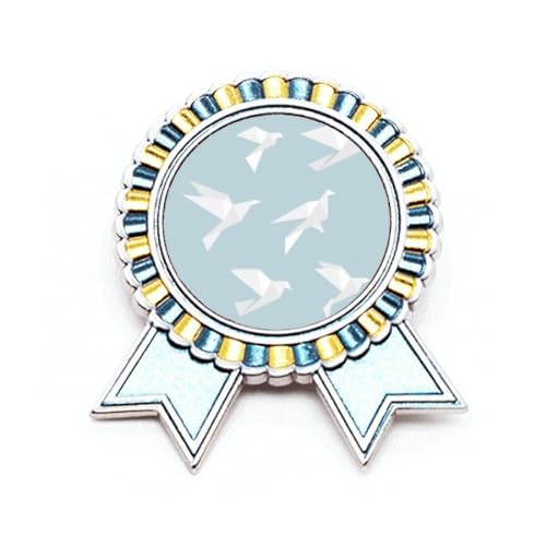 Broche pigeon géométrique en métal Origa design origami chic