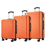 Shavont 3 Piece Suitcase Set Hard Shell Luggage Set with 4 Wheels, Lightweight Large Medium Suitcase Set for Family Travel, Durable Luggage Sets