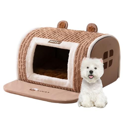 Cama Cueva para Perros - Madriguera Lavable a Máquina | Refugio Suave para Cachorros - para...