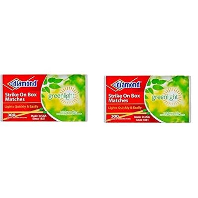 48789-02225 300-Ct Diamond Saw Green Light Strike On Box Singles Matches