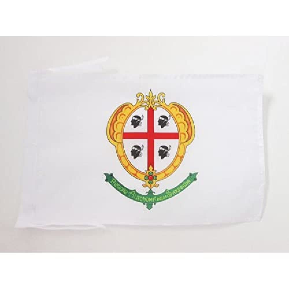 AZ FLAG - Sardinia Old Flag - 18'' x 12'' - 100% Polyester Italy - Sardinian Small Banner with Two Cords - Fade Resistant - Vivid Colors - 18x12 in - 45x30 Cm โ image 1
