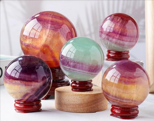 Esfera de fluorita arcoíris para crear un rincón de meditación zen 4