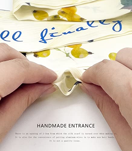 Women's Designer Neckerchief Handbag Handle Ribbon Fashion Scarf Summer Fruit Printed Hair Tie4