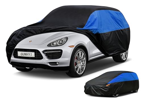 Image of GUNHYI Porsche Car Cover Custom Fit Porsche Cayenne (2002-2014) Waterproof All Weather, Lightweight Full Car Cover Outdoor Sun UV Rain Dust Snow Wind Protection.