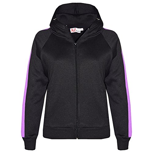 Survêtement plain zippé encapuchonné avec finitions douces bicolores - 3