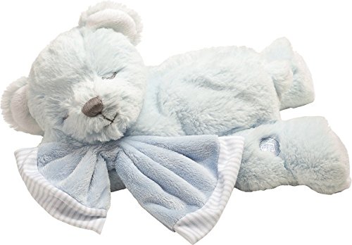 Suki Baby Hug-a-Boo Super Soft Plush Musical Sleeping Bear with Soft Boa Blankie, Blue