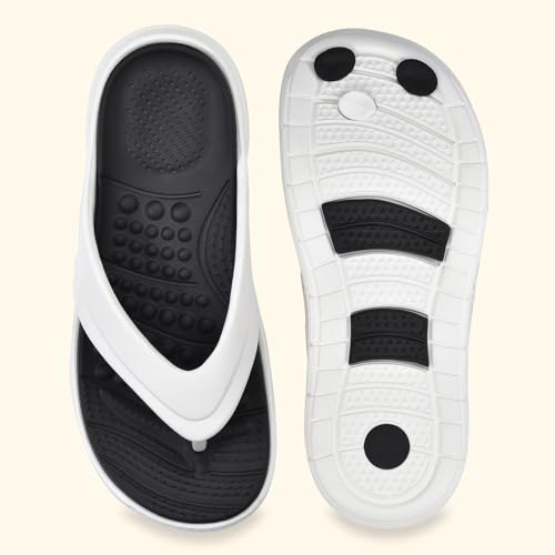 Image of YOHO Snugly Flip Flops for Men | Orthopedic Slippers & Relieving Acupressure | Waterproof Monsoon Footwear | Dual-Tone Design
