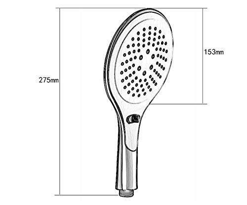 Pommeau de douche à main réglable contre le manque de pression dans la salle de bain en chrome - 3