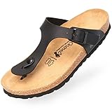 Die trendige Sandale für Frauen und Mädchen mit einem aparten Schnallen-Verschluss und einer komfortablen rutschfesten Fersenschale, ermöglicht ein schnelles Hineinschlüpfen in die Pantoletten