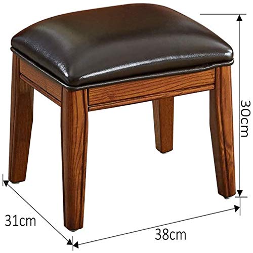Reposapiés de madera maciza y taburete de sofá clásico retro para salón 3