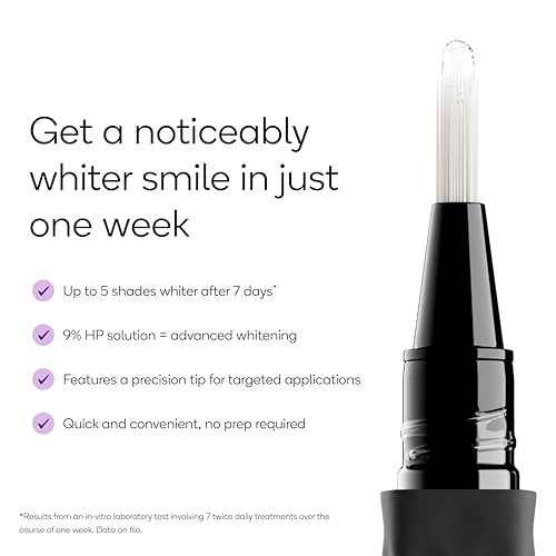 burst precision whitening pen 9 hp 45 whitening treatments enamel safe vegan paraben free delicious flavor 1 count