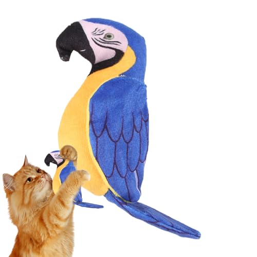 Lpoppcx Juguete interactivo para gatos de pájaro, juegos interactivos de con sonidos - Juguete de peluche | Para entrenamiento de juegos, movimiento de caza, rascado, promoción mental
