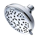 Alcachofa ducha material: Hecho de acero inoxidable 304, cromado, garantizando calidad y longev.Que es más durable que latón. Resistentes al calor, seguros y saludables, y podrían garantizar un flujo de agua estable y suave.