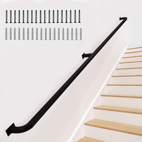 Rampe murale en fer forgé balustrade escalier extérieur 6m
