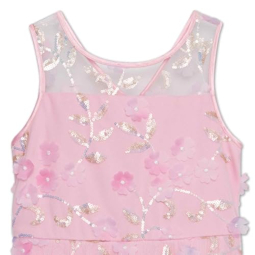Speechless Girls' Sleeveless 3D Tulle and Sequin Party Dress3
