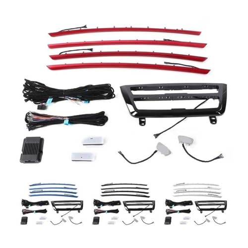 XCZPRKMXY High Temperature Resistant 8 Color LED Ambient Light Compatible with BMW 3 Series F30/F31 2013 2014 2015 2016 2017 2018 2019 ABS+Metal(Silver)