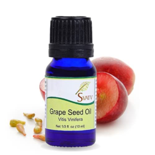 SVATV Semilla de uva/Grapeseed Aceite Esencial de Grado Terapéutico Aceites de Aromaterapia Aceite de Fragancia para Difusor Yoga Masaje y Cuidado Personal DIY 10ml