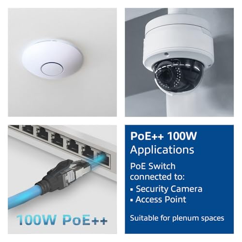 Câble CAT6A S/FTP 30m ACT anti-interférence pour liaison réseau 4PPoE