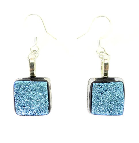 Boucles d'oreilles pendantes multicolores en argent tibétain pour vos tenues bohèmes