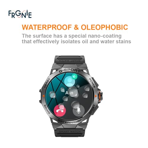 Lot de 3 Films de Protection d'écran compatibles avec la Montre Intelligente FEELNEVER 2024 New EF3 1,43" (Lot de 3) en Verre 9H Compatible avec FOXBOX, LIGE, ESFOE EF3 Military Smartwatch Men – Image 3