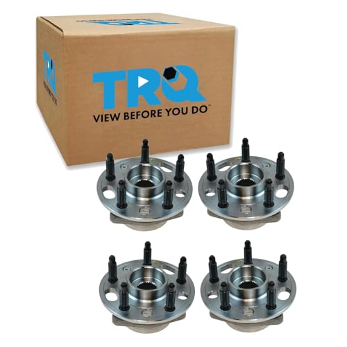 Image of TRQ 2 Piece Front Rear Wheel Bearing & Hub Assembly Set Compatible with 2010-2016 Buick Lacrosse 2011-2017 Regal 2013-2017 Cadillac XTS 2014-2020 Chevrolet Impala 2013-2015 Malibu 2016 Malibu Limited
