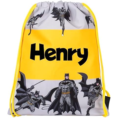 Personalised Batman Drawstring Bag for Kids Cover