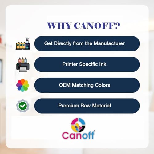 Image of CANOFF GI-76 Black Refill Ink Bottle Compatible for Canon GX6070, GX7070, GX6060, GX7060 Printers | High Yield Ink - BK 170ml (4pc.)