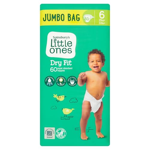 Little Ones Size 6 Nappies Dry Fit Jumbo 60 Pack