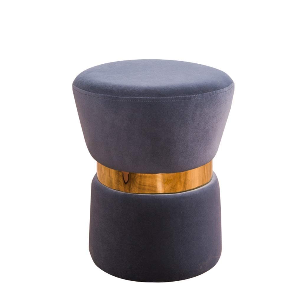 Banc velours gris haut de gamme, tabouret de coiffeuse cube rembourré