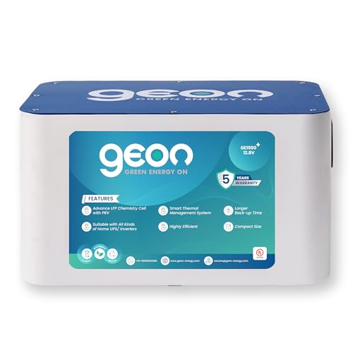 Image of Geon GE1500⁺ 12.8V 100Ah Lithium-Ion Inverter Battery, 3+ Hours Backup, Fast Charging, Longer Life, Smart BMS, Compatible with Different Types of Inverter, Eco-Friendly Power Backup for Home & Office
