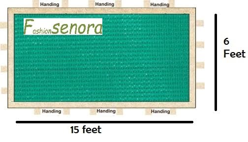 Image of Neewar Stitched Green Shade net for Terrace, Garden, Green House, Balcony & Gardening Multipurpose 75% UV Sun Protected -Size 6x15 Feet