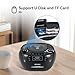 Retekess TR621 CD Player Boombox, Cassette Tape Player AM FM Radio, Stereo Sound, USB and TF Card Playback with Remote Control, Tape Recording, for Home(Black)